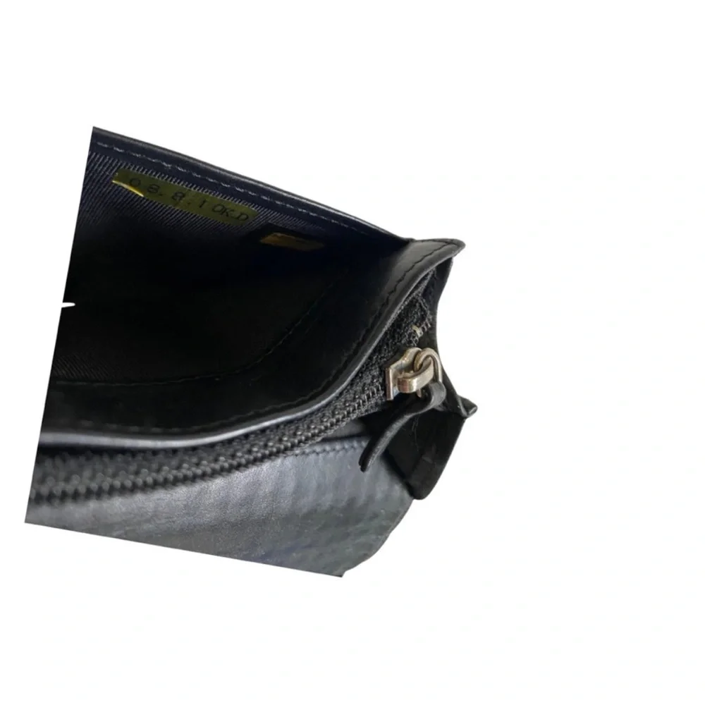 Chanel Micro Chocolate Bar Coco Mark Long Wallet Black Leather - Picture 8 of 13